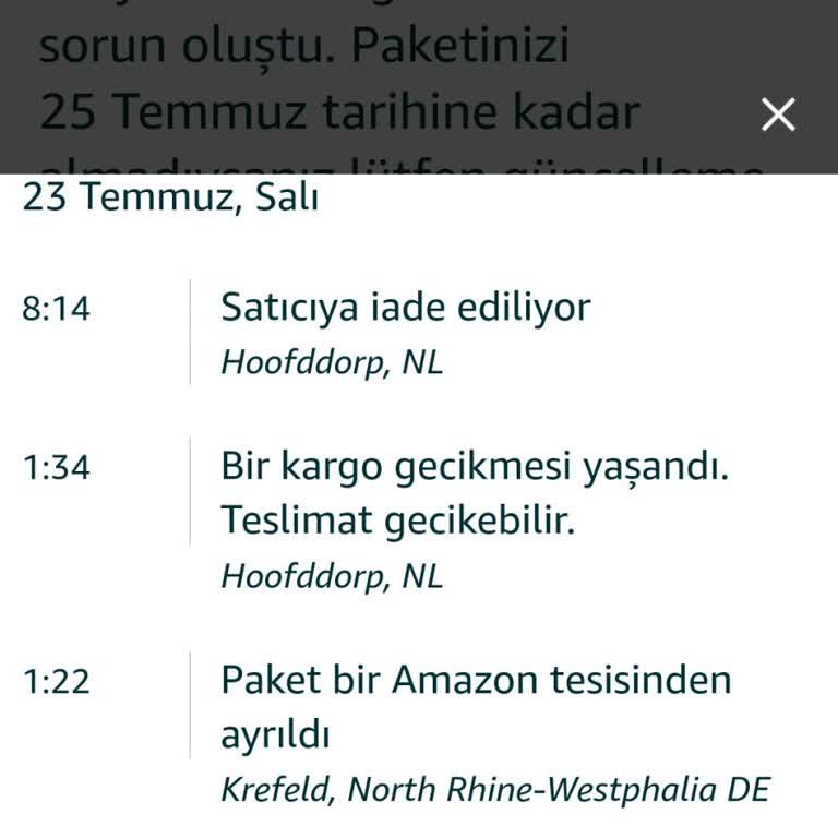 Amazon Gümrük Sorunu İade Etti