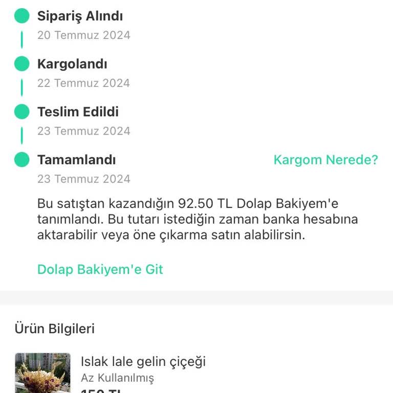 Dolap Uygulaması Kargo Alıcı Ödemeli Seçtiğim Halde Ücreti Benden Kesti