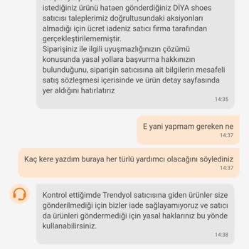 Trendyolmilla Dan İade Konusunda Sorun Yaşadım
