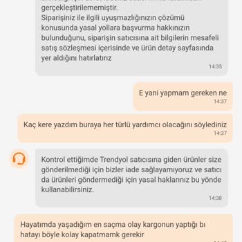 Trendyolmilla Dan İade Konusunda Sorun Yaşadım