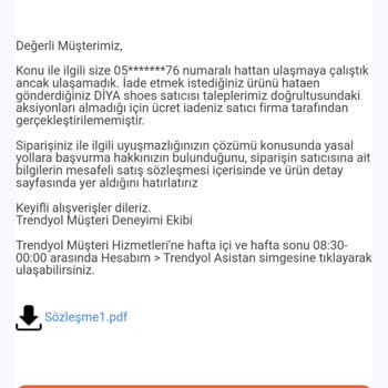 Trendyolmilla Dan İade Konusunda Sorun Yaşadım