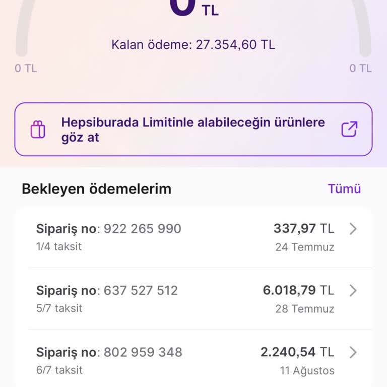 Hepsiburada Limitim Sebepsiz Yere Bir Anda Sıfırlandı