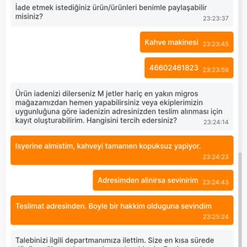 Migros Sanaldan Elektronik Ürün Riskli, 7 Günde İade Almıyorlar.