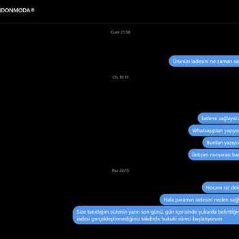 Bylondonmoda Fiyatı İade Etmiyor