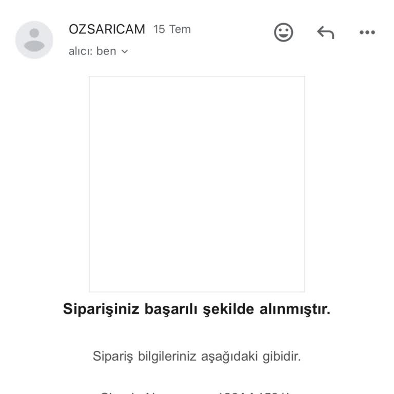 OZSARICAM Verilen Siparişin Gelmemesi