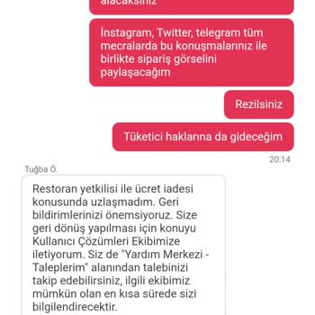 Yemeksepeti Yanlış Sipariş Ve İlgisiz Hizmet