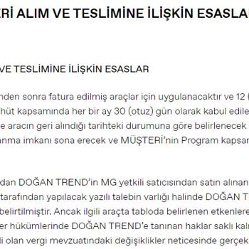 MG Türkiye Mg Valueguard Değer Koruma Programı