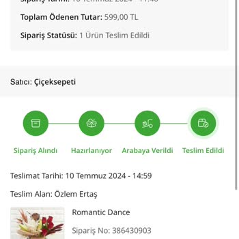 Çiçek Sepeti'nden Çiçeğim Gelmedi İade Yapmadılar