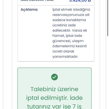 Tatilbudur Ücret İadesi Yapmıyor