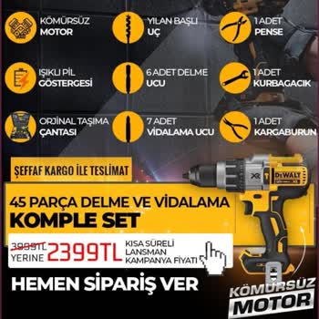 İade Ermek İstediğim Ürün Dewalt Şarjlı Matkap
