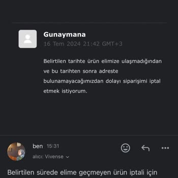 Vivense Teslim Edilmeyen Ürün