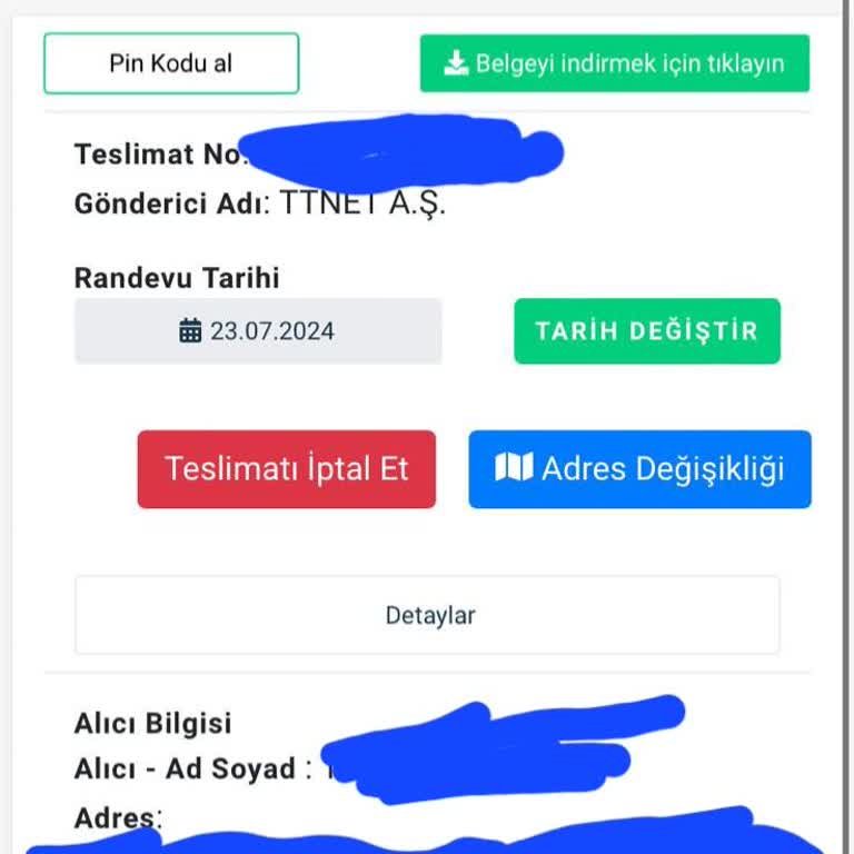 Randevulu Dijital Kurye Hizmetinin Gerçekleşememesi