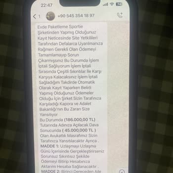Evde Paketleme Türkiye Kişisel Bilgilerimin İzinsiz Kullanımı Hakkında Uyarı