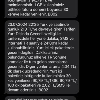 Turkcell Datça'ya Giderken Yunanistan'da Kullanım Diye 210 TL Faturama