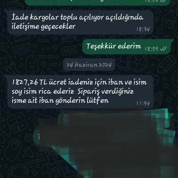 Nare Giyim Ücret İadem Yapıl Ma Dı!
