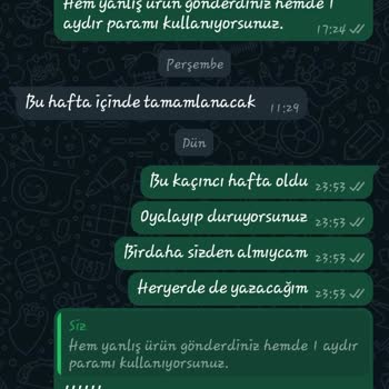 Nare Giyim Ücret İadem Yapıl Ma Dı!