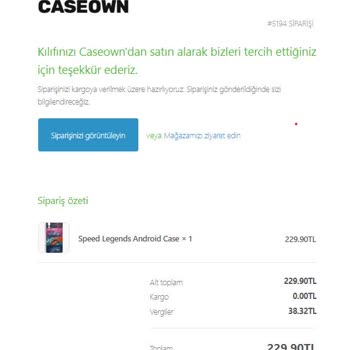 Caseown Siparişinizi Kargolamayıp Sizi Ve Paranızı Bekletiyor