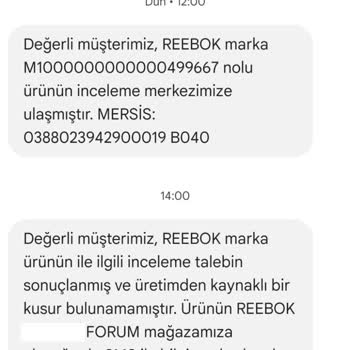 Reebook Tan Aldığım 2 Aylık Ürün Kullanılamaz Oldu