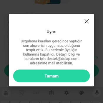 Dolap Hesabım Sebepsiz Yere Kapatıldı