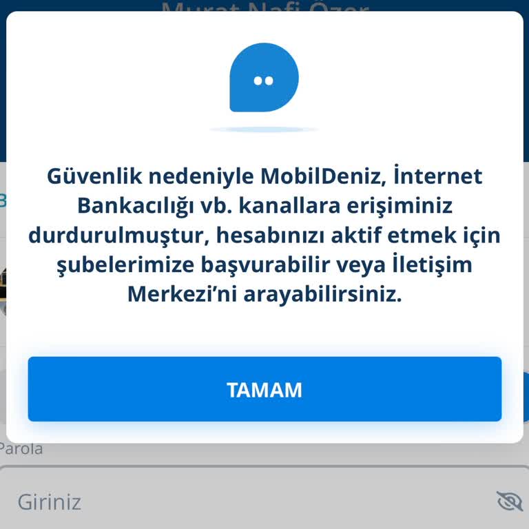 Denizbank Gece Yarısı Hesap Dondurma Sorunu