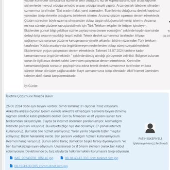 3AYDA Arızayı Çözemeyen Kalitesiz İnternet Servisi Sağlayan TurkNet.