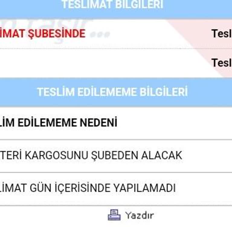 Aras Kargo'nun Teslimata Gelmemesi