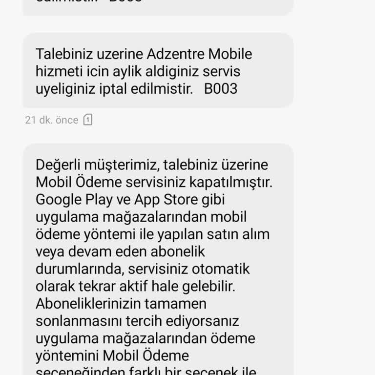 Vodafone Faturalı Hatta Playstore Aboneliği