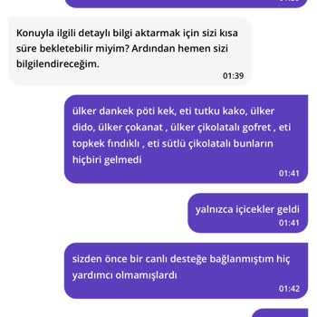 Getirden Eksik Ürün Siparişi Ve Geri Dönüş Yok
