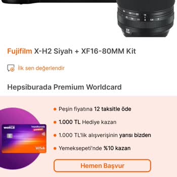 Hepsiburada Worldcard'ın 12 Taksit Vaadine Rağmen 3 Taksit Yapması