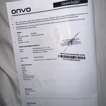 Onvo Scooter Ov-012 X Plus Ani Fren Ve Gidon Sallanması