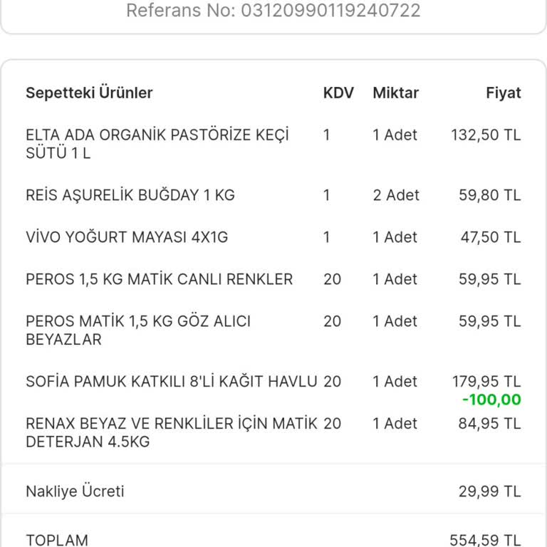 Migros Sanal Market Eksik Ürün