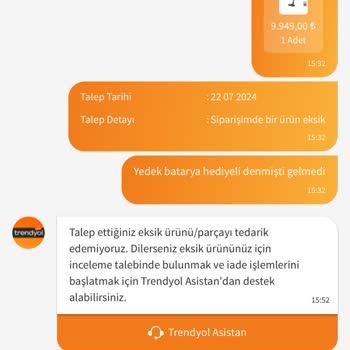 Trendyol Samsung Dikey Süpürge Hediye Batarya