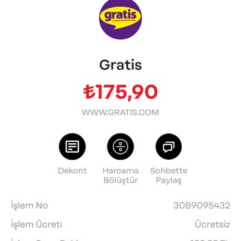 Gratis Verdiğim Sipariş Hesabımda Gözükmüyor