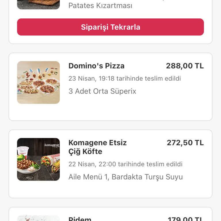 Yemek Sepeti İşlem Dışı Para Çekme