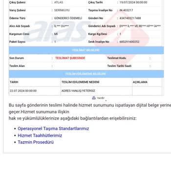 Aras Kargo Yüzünden Firma Bana Ceza Uygulayacak