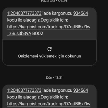 Kargoist İade Kargoyu Almıyor