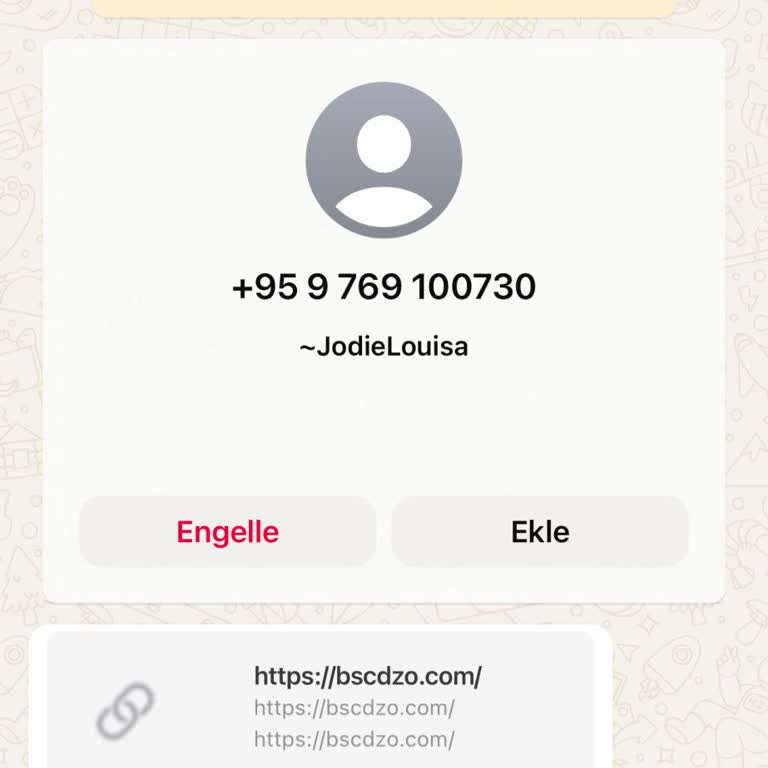 WhatsApp Şüpheli Mesaj Geldi Kabul Etmiyorum