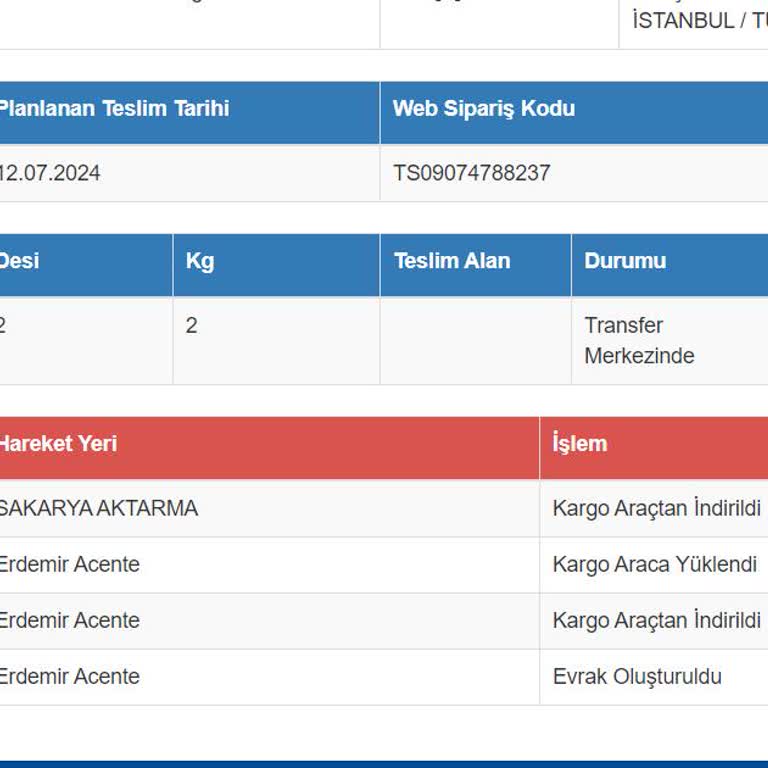 Sürat Kargo Teslim Edilmeyen Kargo Şikayet