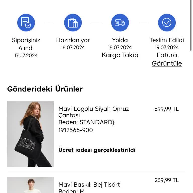 Mavi'den Banka Kartıma İade İstediğim Halde Hediye Kartı Gönderildi