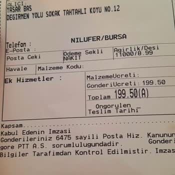 Bursa PTT Kargo Dağıtım Gerçekleştirmiyor