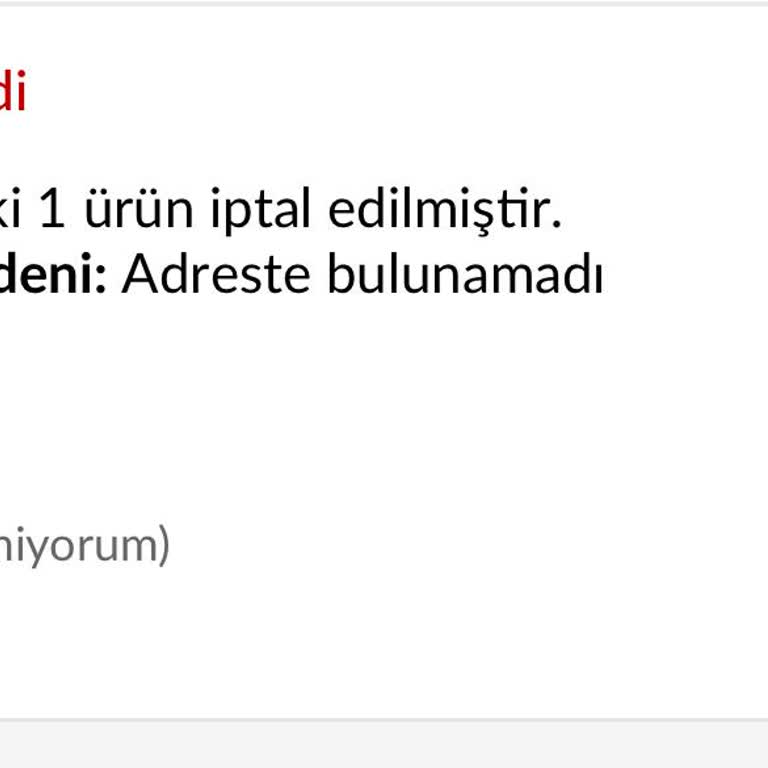 Trendyol Yemek Trendyolgo Yemek Siparişi İptal Ederek Ücret İadesi Sağlamıyor