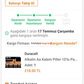 Trendyol Expres Kargo Gecikme