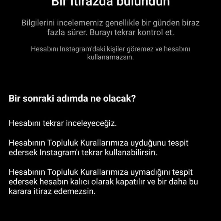 Instagram Hesabım Askıya Alındı