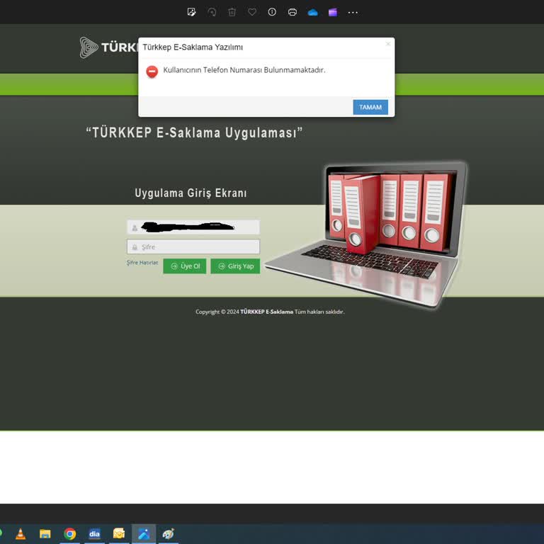 Türkkep E-saklama Giriş Sorunu
