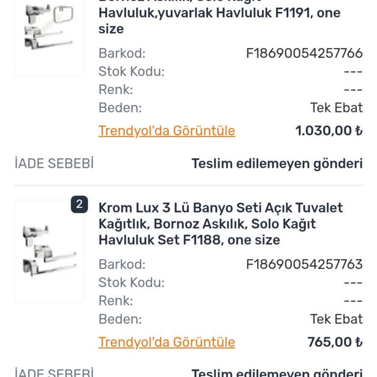 Sürat Kargo Teslim Edilmiş Görünen İade Ürün