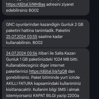 Turkcell Genç Eksik İnternet