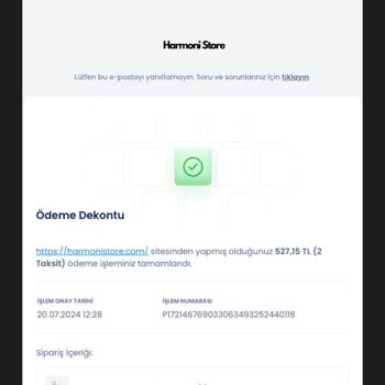 Harmoni Store Ürünü Teslim Etmedi