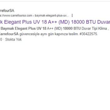 Hepsiburada Carrefour SA Klima Satışı Ve Ürününün Kargoya Verilmemesi