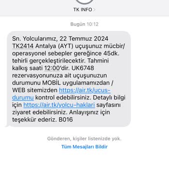 THY Uçuşunda Kapı Bilgilendirme Hatası Ve Mağduriyet