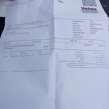 Onvo Scooter Arıza Çözmüyor.